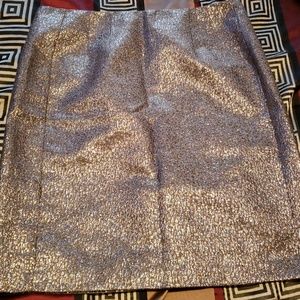 NY&CO Gold metallic pencil skirt